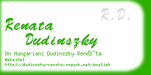 renata dudinszky business card